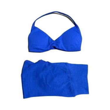 Imagem de Conjunto De Fitness Feminino Com Top De Yoga De Cintura Alta E Shorts 