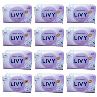 Imagem de Kit 12 Sabonetes Livy Algodão 85g