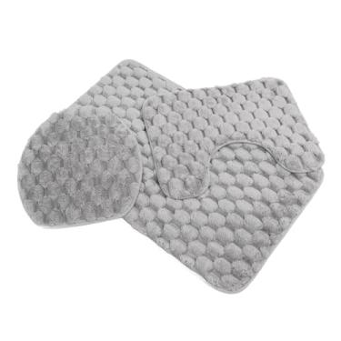 Imagem de aqxreight Conjunto de Tapete Macio para Treinamento de Banheiro Com Capa de Banheiro Absorvente de água Antiderrapante Tridimensional Tufado Quente Conjunto de Tapete de para Criança Adulto Preto