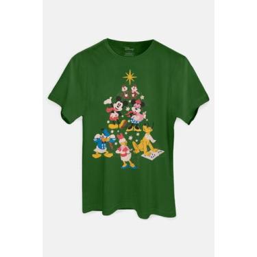 Imagem de Camiseta Disney Mickey e Friends Natal - Piticas, G2, Verde amazônia, 