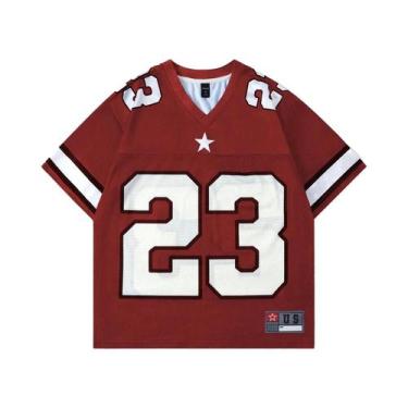 Imagem de Camisa Casual Feminina De Verão Y2K Com Decote Em V, Estilo Retrô De R