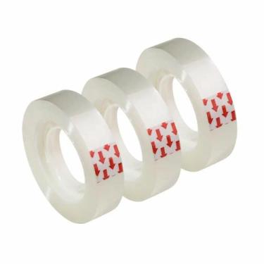 Imagem de Kit 03 Fita Adesiva 12X10mm Transparente Durex BRW