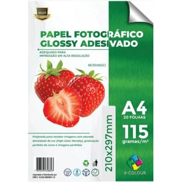 Imagem de 200 folhas papel fotográfico adesivo 115gr x-colour - MARCA NODIS MIGR