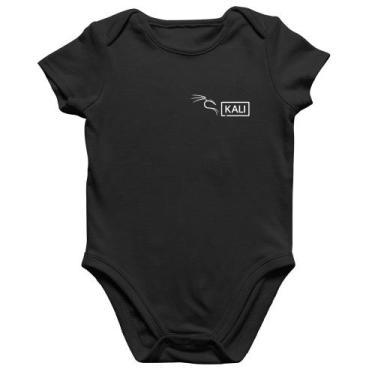 Imagem de Body Bebê Algodão Kali Linux - Foca na Moda, Preto, G