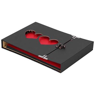 Imagem de Acouto Álbum de Fotos Versátil de Coração Duplo Com Moldura de Coração para Artesanato, Livros de Visitas e Lembranças DIY
