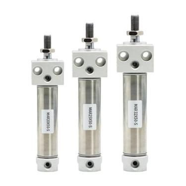 Imagem de Pistão de aço inoxidável MAR/MARF/MARU20/25/32x50x150x200x300S Mini cilindro pneumático pneumático de ar (MAR25x50S)