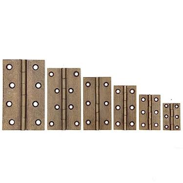 Imagem de 4 peças de dobradiças de latão dobradiças de latão caixa de joias porta de armário de cozinha dobradiças de cobre caixa pequena dobradiças requintadas (4 peças D1)