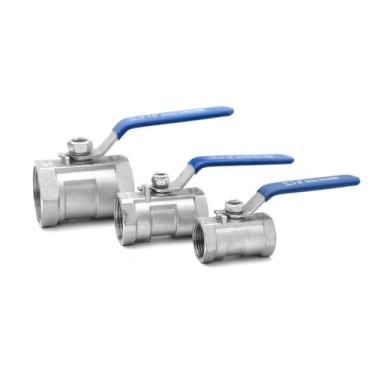 Imagem de 1 peça SS304 1/10.2 cm 3/20.3 cm 3/10.2 cm 2.5 cm 1-1/10.2 cm 1-1/5.1 cm 5.1 cm BSPT válvula de esfera de tubo de aço inoxidável rosca fêmea em linha reta (1-1/5.1 cm)