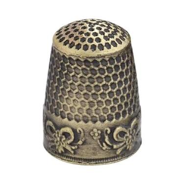 Imagem de Dedal De Metal Vintage Para Costura, Protetor De Dedo Para Artesanato 