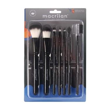 Imagem de KIT KP5-9 COM 5 PINCEIS PARA MAQUIAGEM PRETO MACRILAN - KP5-9PT, Macrilan
