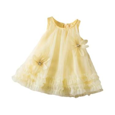 Imagem de Vestidos Florais Sem Mangas Para Meninas, Roupas De Festa De Aniversár