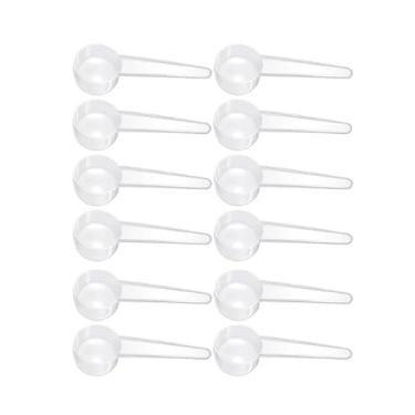 Imagem de Conjunto de 12 colheres medidoras de plástico, 1 colher de chá (20 ml) colheres de cabo longo para medir café, chá, proteína, leite em pó, grãos, especiarias, pós para animais de estimação