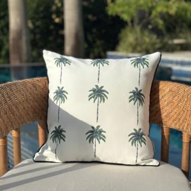 Imagem de Capa Almofada Coqueiros Verdes Impermeável 45x45 - AMOFADAS