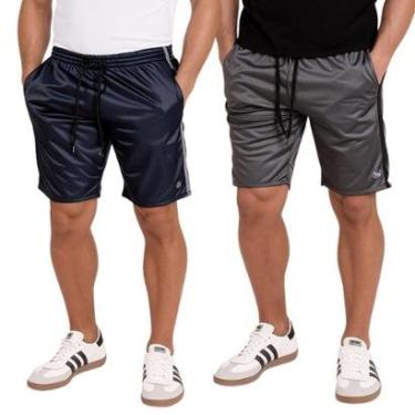 Imagem de 2 Bermuda Masculina Esporte Helanca Academia Treino-Masculino