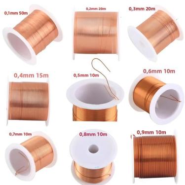 Imagem de Fio De Cobre Esmaltado Com Laca De 0.1mm-0.9mm Para Bobina De Cabo Mag
