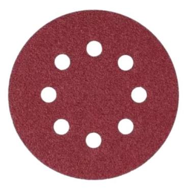 Imagem de Disco De Lixa 125mm Grão 100 8 Furos C/ 10 Unidades Fertak