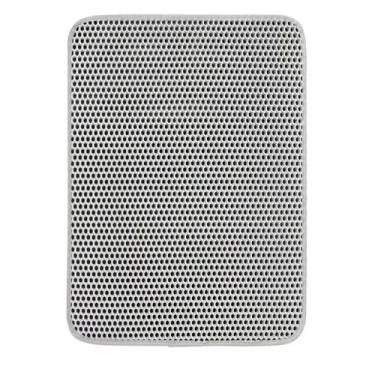 Imagem de Tapete Higiênico EVA Coletor de Areia Para Gato Lavável Dupla Camada Gatos Diversos Tamanhos - Cores Preto e Cinza(Cinza,38 * 61cm)