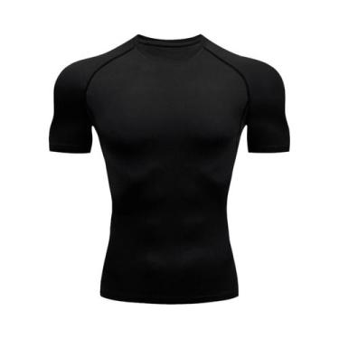 Imagem de Camiseta Masculina Justa, Elástica E Respirável Para Treino De Academi