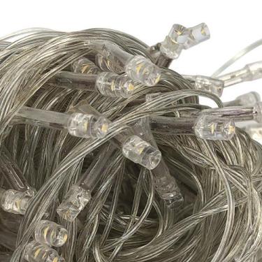 Imagem de Varal 100 LEDs Coloridos, 9m, 8 funções Cor:Branco Frio - Wincy Natal,