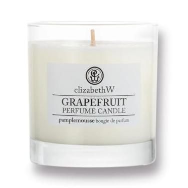 Imagem de Vela de perfume de toranja elizabethW, cera de soja, 227 g, aroma cítrico, derramado à mão, recipiente de vidro