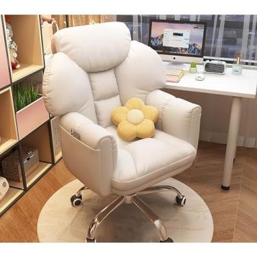 Imagem de Cadeira de jogos com apoio para os pés e suporte lombar – Cadeira ergonômica de escritório com encosto alto para trabalho ou casa – Cadeira de jogador ajustável