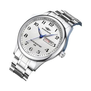 Imagem de Relógio Masculino Retrô De Negócios À Prova d'Água Com Pulseira De Aço