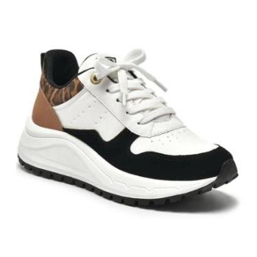 Imagem de Tênis Via Marte Chunky Sneakers Flatform Jogging 136-008 Bege Cor:;Tamanho:38-Feminino