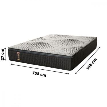 Imagem de Colchão Queen Size Laguna 1,58x1,98x0,27cm Preto Com Cinza