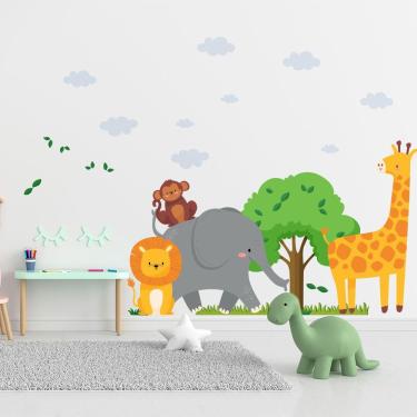 Imagem de Adesivo de Parede Decorativo Infantil Safari Na Savana