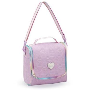 Imagem de Lancheira Térmica Escolar Menina Merendeira Bordado Cupcake-Feminino