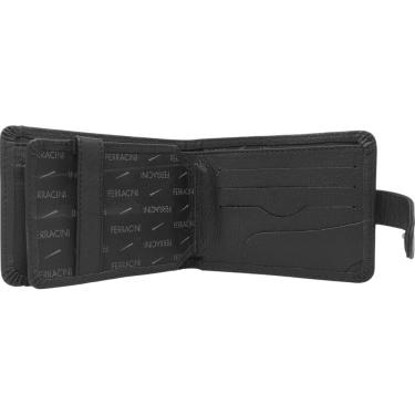 Imagem de Carteira Masculina Clássica em Couro com Forro Têxtil Ferracini Cf393