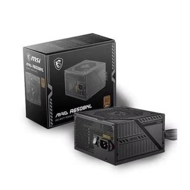 Imagem de Fonte De Alimentação Para Computador MSI MAG A650BNL Preta 650W 80 plu
