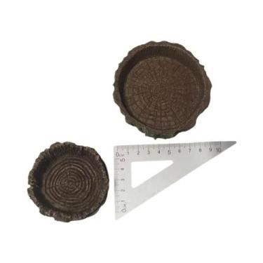 Imagem de Tigela Grande Ou Pequena Em Resina Com Formato De Tronco De Árvore Par