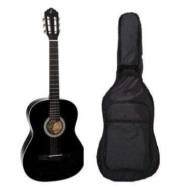 Imagem de Violao Giannini Acustico Nylon Start N14 Bk + Capa Champion