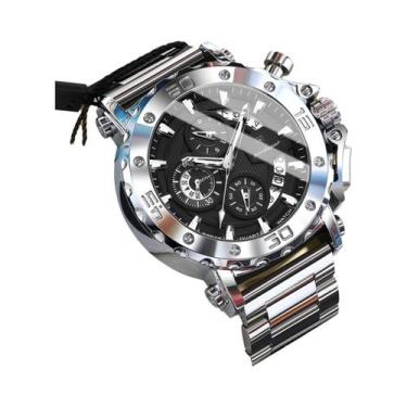 Imagem de Relógio De Quartzo Masculino À Prova d'Água Em Aço Inoxidável Luminoso