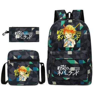 Imagem de Conjunto de mochilas escolares Dates A Lives 3 peças para estudantes -