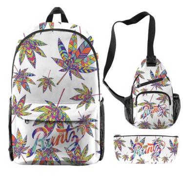 Imagem de Conjunto de mochilas Runtys Anime, 3 peças para mochila escolar infant