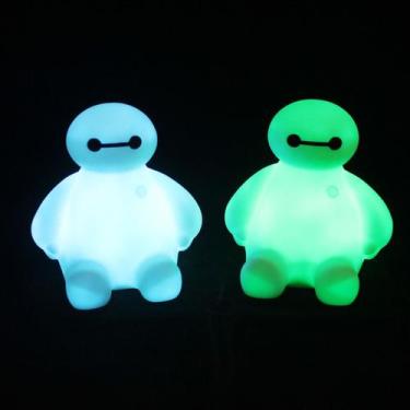 Imagem de Luz noturna, 2 unidades, luminária de mesa Baymax para decoração de qu