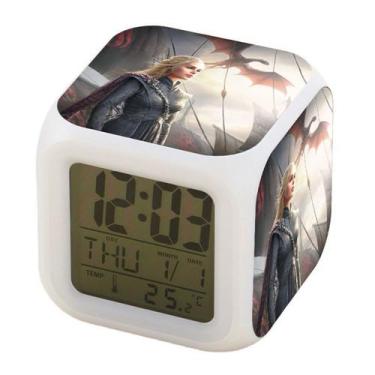 Imagem de Relógio digital LED Games Of Thrones Square com despertador - yiweisai