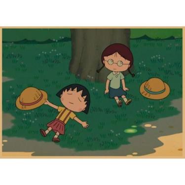 Imagem de Pôster de arte de parede decorativo Chibis Marukochanss Retro Anime - 