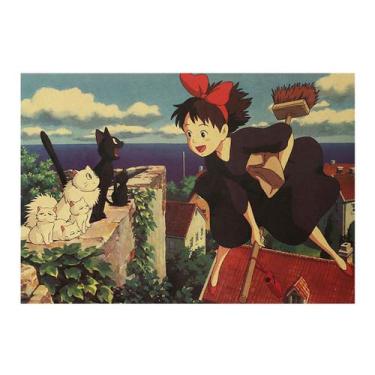 Imagem de Pôster Kikis Deliverys Services Anime Art 50,5x35cm em papel - Yiweisa