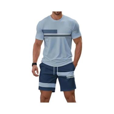 Imagem de Conjunto Masculino De Verão 2025: Roupa Casual Respirável E Moderna Co