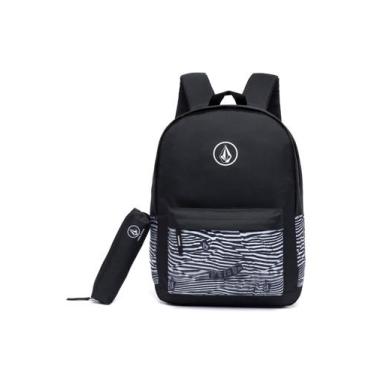 Imagem de Mochila Volcom Estojo Preta Escolar preta, U