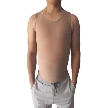 Imagem de Cinta modeladora masculina slim, Bege, GG, Masculino