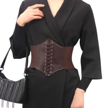 Imagem de Cinto Tipo Corset Underbust Decorativo Modela Cintura Com Elástico Tam
