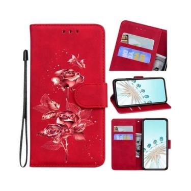 Imagem de Capa De Telefone Em Couro Com Slot Para Cartões Para OPPO A38 A54 A55 