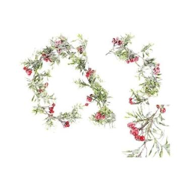 Imagem de Guirlanda De Natal Artificial Com Pinhas E Folhagem Floral Para Decora