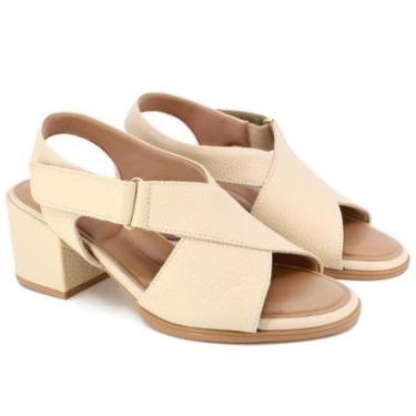 Imagem de Sandalia Usaflex Ak1603004 Salto Grosso Feminina-Feminino