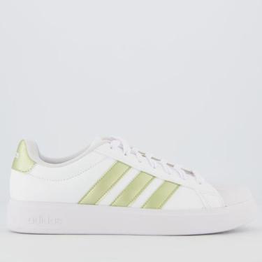 Imagem de Tênis Adidas Streettalk Feminino Branco e Dourado, 37