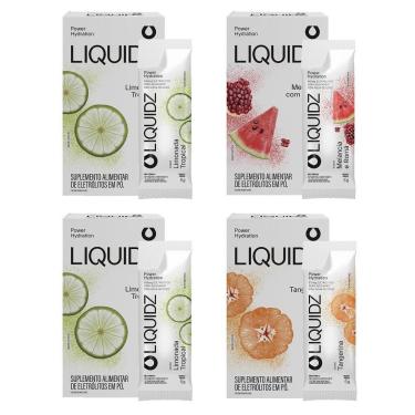 Imagem de LIQUIDZ - Eletrólitos Zero Açúcares - 3 Sabores - Kit 4 Caixas - 24 sachês-Unissex
